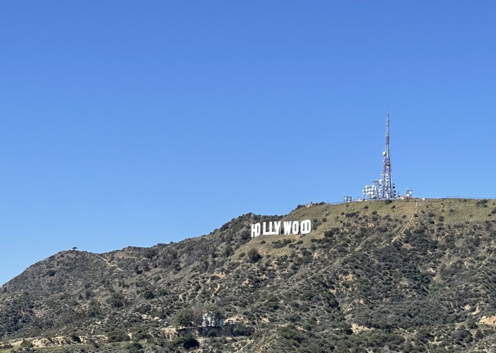 Hollywood Sign viewpoint at the Griffith Observatory.