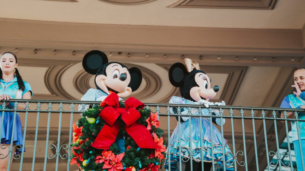 Mickey & Minnie at Walt Disney World during Christmas